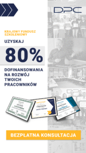 Grafika reklamowa o dofinansowaniu 2024 – relacja pionowa