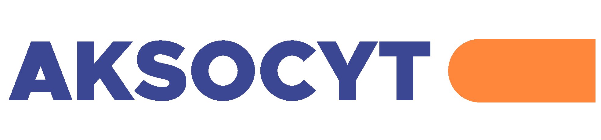 Logotyp Aksocyt w kolorze Pantone